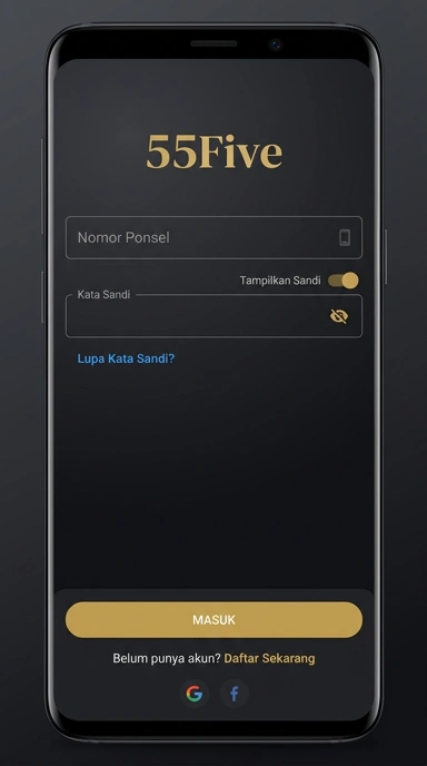 Masuk ke Akun 55five untuk Pengguna Android