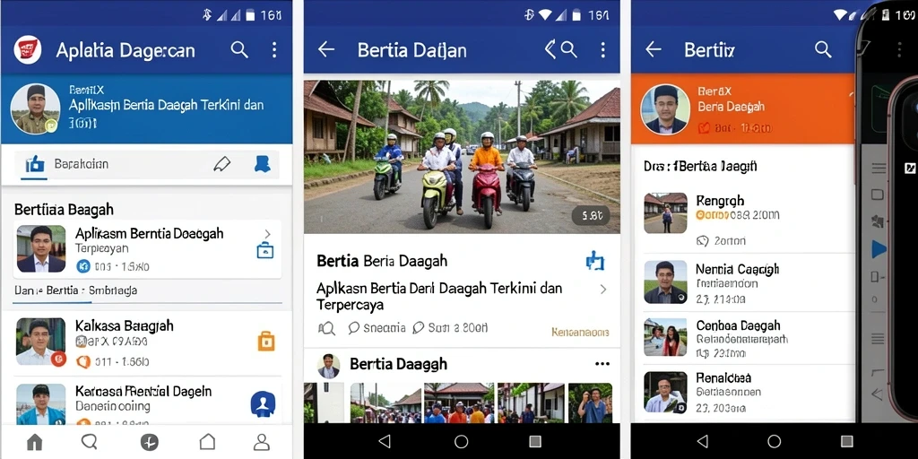 Tampilan antarmuka aplikasi 116X untuk berita daerah.
