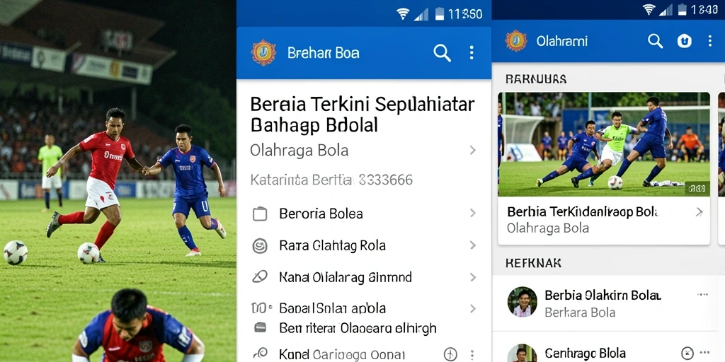 Tampilan antarmuka aplikasi Olahraga Bola 333666 yang informatif dan menarik.