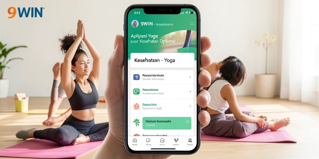 Antarmuka aplikasi 9WIN yang intuitif untuk latihan Yoga.