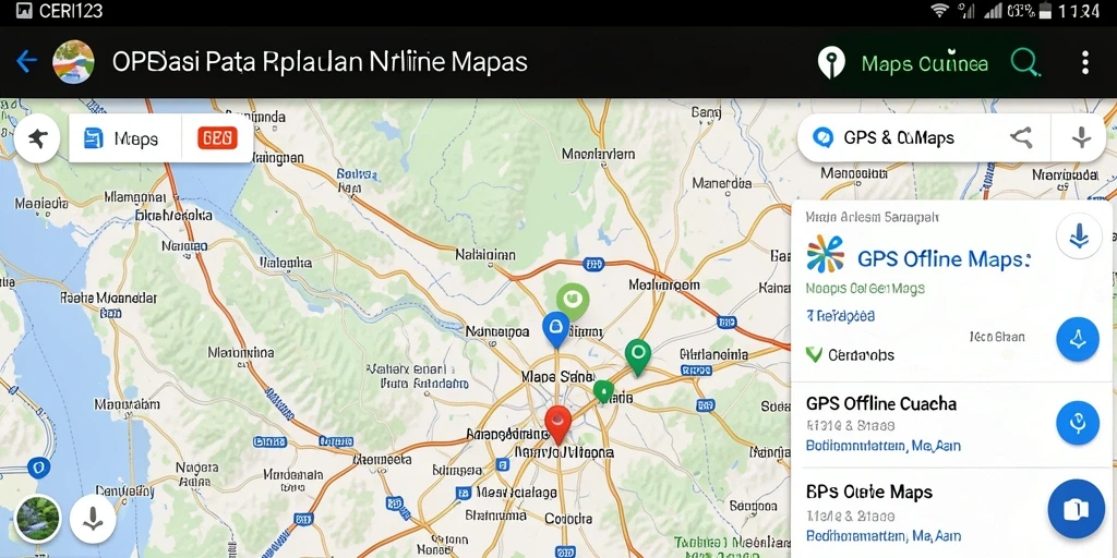 Antarmuka CERI123 dengan fungsi navigasi GPS Offline yang jelas dan informatif.