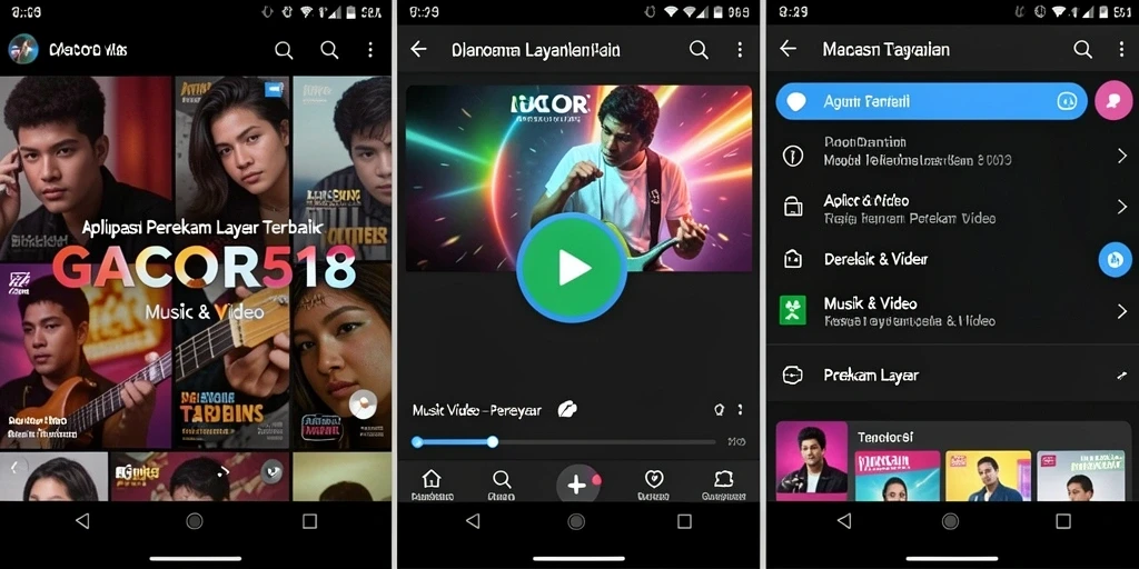Antarmuka pengguna aplikasi GACOR518 untuk Perekam Layar.