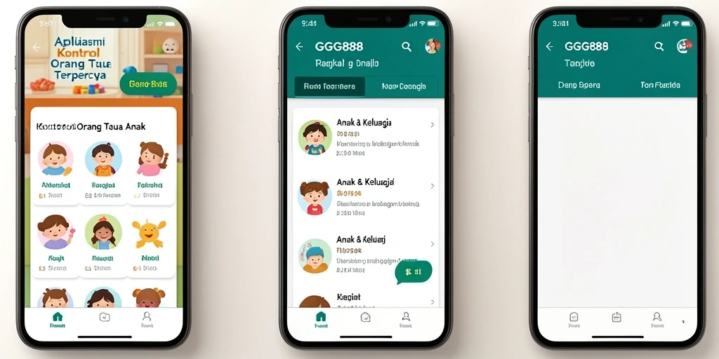 Tampilan antarmuka GGG888 dengan fitur kontrol orang tua yang ramah pengguna.