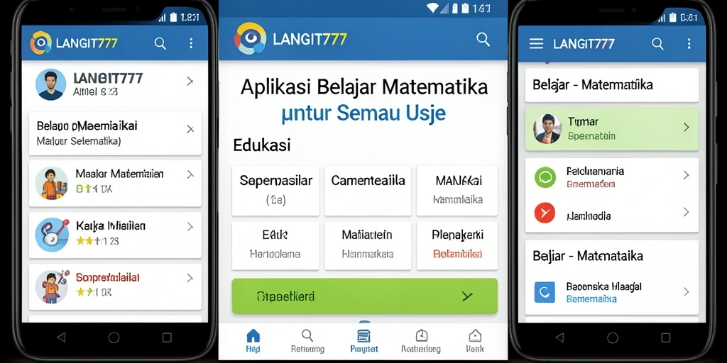 Tampilan antarmuka pengguna LANGIT777 yang interaktif dan menarik.