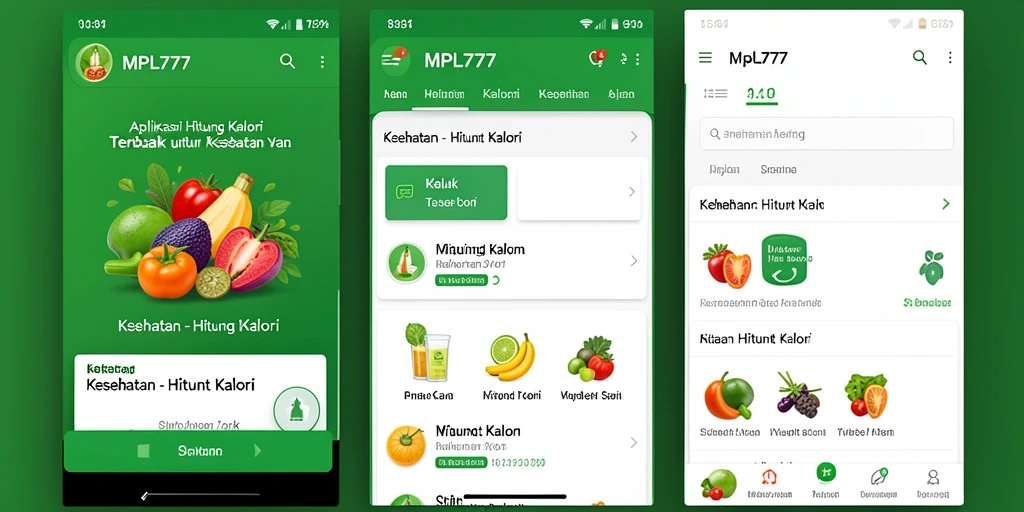 Tampilan antarmuka MPL777 yang sederhana dan informatif untuk menghitung kalori.