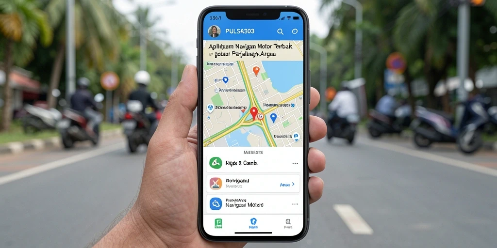 Tampilan antarmuka pengguna aplikasi PULSA303 untuk navigasi motor.