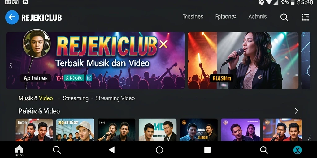 Tampilan antarmuka pengguna yang menarik dan mudah digunakan untuk streaming video.