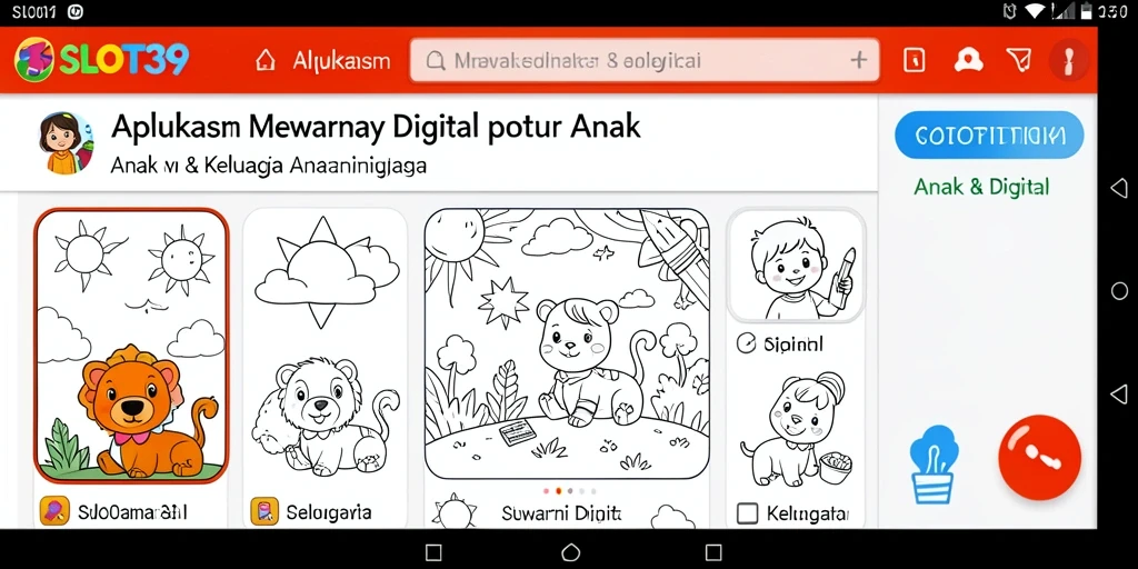Antarmuka intuitif aplikasi SLOT39 untuk mewarnai digital.
