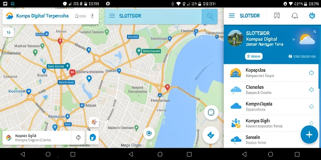 Tampilan antarmuka SLOTSIDR yang menunjukkan fungsi Kompas Digital.