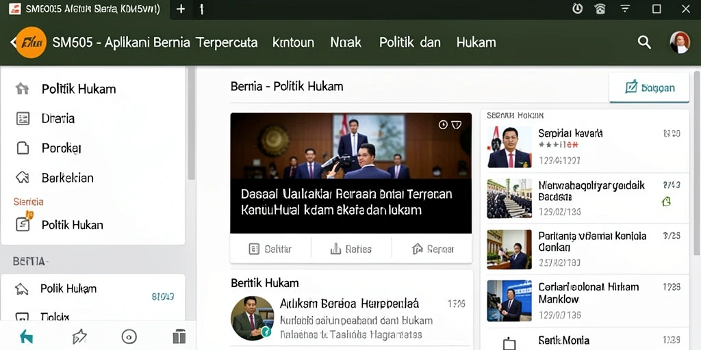 Tampilan antarmuka SM605 yang menarik dan informatif.