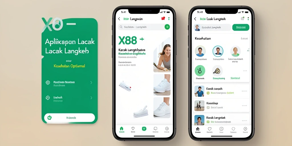 Tampilan antarmuka aplikasi Lacak Langkah X88 yang mudah digunakan.